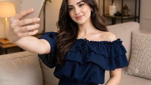 CALLA Offshoulder Top for Women | Georgette Ruffle Blouse | Korean Style Elegant Tops | Smocked Waist Off Shoulder Ladies Top | Casual Party OOTD | Best Fit Small Medium Large Trending Tops Casual TRendy Tops