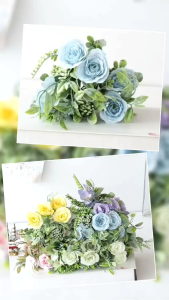 Bunga Hydrangea Mix Mawar AF64 Hortensia Begonia Plant Artificial Hiasan Mahar Seserahan Hantaran Hampers