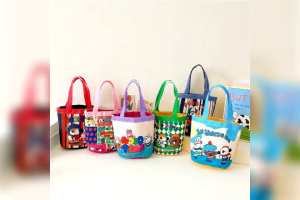 Ready Stock 🇲🇾 🇲🇾 Female Bag Canvas Tote Cartoon Fashion Bucket Versatile Portable Lunch