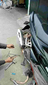 Leher Knalpot SUZUKI SKYWAVE Dan HAYATE Standar Original Tebal Berkualitas