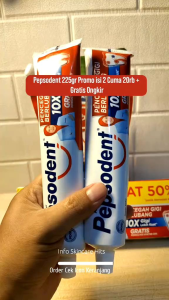 PEPSODENT PASTA GIGI 225G 1 BOX ISI 2 PCS