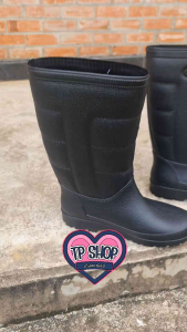 บูทยางเบาสีดำตราแคนนู 1 คู่ ใช้ทำงานทั่วไป เนื้อยางเบาราคาถูก ใช้งานง่าย