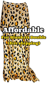 Fur Blanket double abstract design 180x200cm