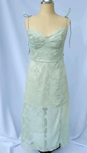 ชุดราตรีสั้น เดรสสั้น ชุดไปงานแต่ง สีเขียว อก 33 นิ้ว ยี่ห้อ Cider มีตำหนิ