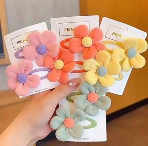 Baby Girls Bunga Pin Rambut Flower Hair Clip Cute Kids pin bling hair clip Hairpins Hair Accessories star love儿童彩色花朵亮片发夹