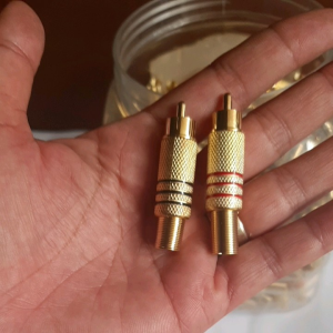 Jack RCA Gold Sepasang Merah dan Hitam - Jek Gold