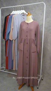 Baju Gamis Casual Crinkle Airflow Kimiwa: Dress Milenial Simple Anggun Daily Outfit Lebaran Premium