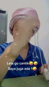 (Free shower cap)🇲🇾🇲🇾👍KL READY STOCK ELECTRONIC HAIR STEAMER SPA HAIR CAP STEAMER mandi cuci rambut topi Steam hair