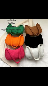 Ready stock Shoulder bag HandbagUnderarm Bag  Casual Small Female bag Canvas Material