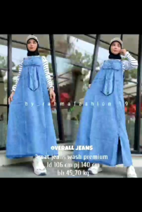 Overall jeans pita wanita