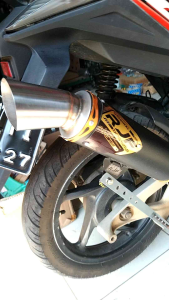 KNALPOT SAMLONG BLACK COATING VARIO 150/VARIO 125/VARIO 110 INLET 38MM ORIGINAL RJF NOT DSM