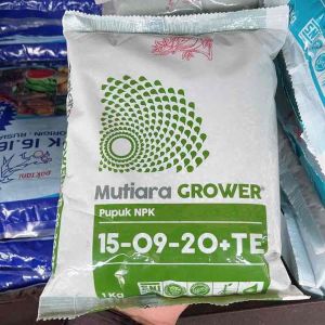 PUPUK NPK GROWER 15-09-20+TE MUTIARA MEROKE KEMASAN 1 KG Pupuk