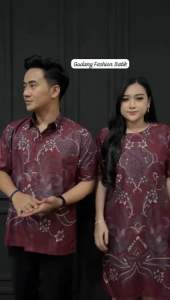 Seragam Couple Dress Batik Terbaru Dan Terlaris Motif Barongan Bisa Bayar Ditempat