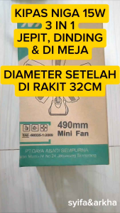 KIPAS ANGIN 3in1 MEJA DINDING LANTAI NIGA 15W