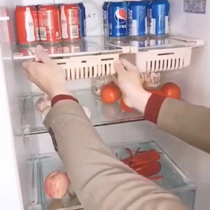 R802 Rak Kulkas / Rak Laci Sliding Rack / Laci Kulkas Gantung Kotak Penyimpanan Makanan