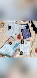 Stiker/Kartu Ucapan Tasyakuran Walimatussafar Haji/Umroh untuk Nasi Box/Snack box/Ater-ater/Souvenir