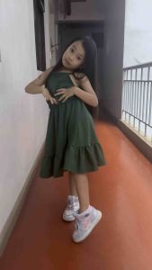 Crumpled dresses for kids