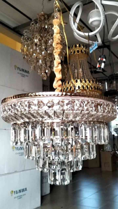 good jaya lighting lampu gantung crystal 50cm modern import