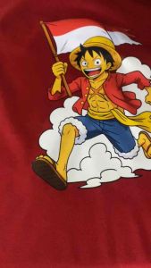 Kaos Dewasa One Piece Indonesia Cotton Combed 24s | Nyaman Dipakai