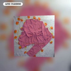 Stelan anak perempuan terbaru bahan cringkle usia 2-12 thn one set kimono kekinian