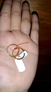 anting emas kadar ringan 2gram sudah termasuk surat