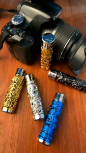 Bật lửa khò kim loại cao cấp H032 Rồng nổi 3D+Đen+Chớp