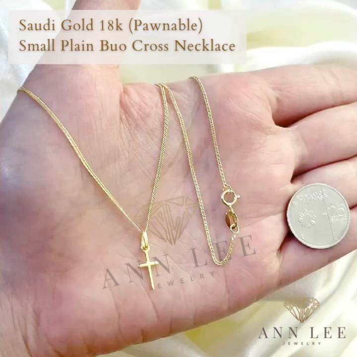 Pawnable Real Saudi Gold 18k Cross Necklace Lazada PH