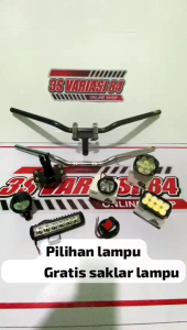 Paketan stang Rzr+adaptor stang+lampu tembak LED=✓Gratis saklar lampu...