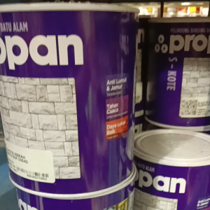 cat propan stonkote vernis buat batu alam isi 1 kg macam variannya clear gloss- black gloss-merah bata gloss- clear doff- black dof dan merah bata doff paint