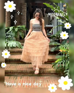 กระโปรงขนมชั้น ลุคคุณหนูหวานๆๆ