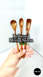 H328. Redwood Wooden Mixing Spoon / Honey Spoon / Coffee Spoon / Stirring Spoon / Cocktail Stirrer Spoon