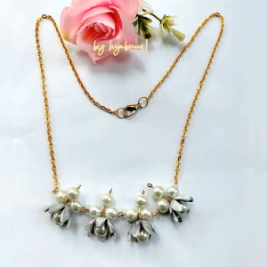 Hijabnur1 - Kalung Hijab Kelopak Bunga - Kalung Wanita Handmade