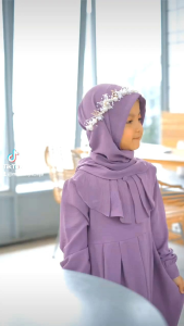 ARINA Gamis Anti Setrika untuk Anak Perempuan