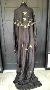 Mukena Terusan Mukena Parasut Hitam Bordir Adem Tebal