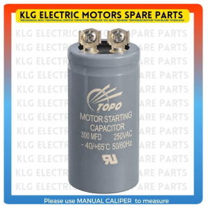 Topo starting capacitor 300uf 250v screw type small best for submersible pumps