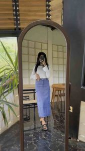 ROK CARGO HIGHWAIST SPAN SKRIT JEANS PREMIUM