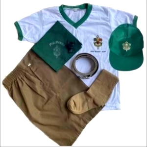 Complete Set 7in1 For BSP School Uniform With Green Pipping