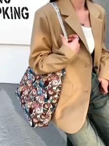 BB1411-11 NEW ARRIVAL BENBO BEAR CANVAS TOTEBAG WOMENBAG