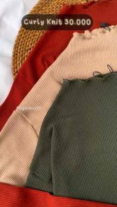 Marsya ID - KAOS RIB CURLY KNIT LENGAN PANJANG WANITA