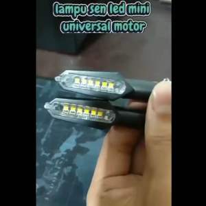 Lampu Sein Mini LED 2 Sisi Sein Motor Universal Bisa Untuk Semua Motor Kuning - Merah - Biru