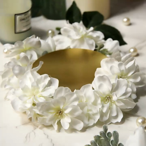 SK -🔥Ready Stock🔥Round Metal Candle Holder Candlestick Geometric Ornament Festival Decor Desktop Party Supplies