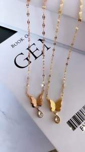 Set Titanium Kalung Pecah Kopi CXB436