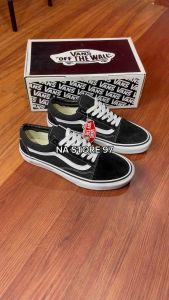 sepatu vans121 cacing old skool hitam putih casual sneakers pria wanita