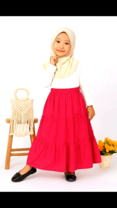 Rok anak 1-14 THN katun poplin/Rok anak terkini