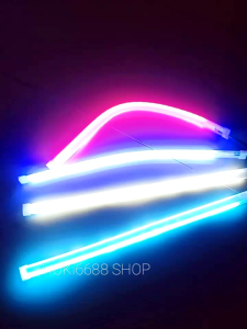 Lampu Alis LED Running LED Alis DRL Fleksibel Waterproof 2Mode 30cm Headlamp Motor dan Mobil Nmax Aerox PCX Vario Beat Dll Motor DRL Flexibel 30cm