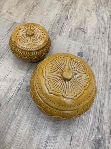 Âu Đựng Mỡ Hũ Sứ Có Nắp Muối Dưa Cà Đựng Mẻ Màu Da Lươn Decor Bếp Xưa