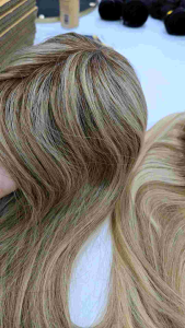 แผ่นปิดผมบางติดกิฟ ติดกาว ผมแท้ทอมือ100% 10A สกินพียู ซิลิโคน หนังศีรษะเทียม แสกเสยได้เนียน