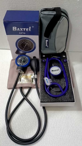 Baxtel APG BLUE Ring Aneroid Sphygmomanometer BP/PURPLE DELUXE Stethoscope