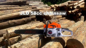 Mesin Chainsaw Senso 2Tak JLD 58cc Bar 22\" Inch Lengkap Siap Pakai