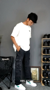 Celana Jeans Cargo Pria Loose Premium & Gaya Vintage